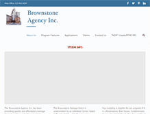 Tablet Screenshot of brownstoneagency.com